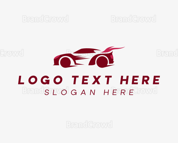Red Supercar Vehicle Logo