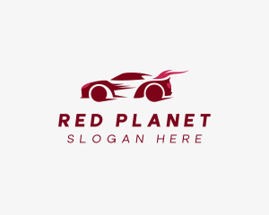 Red Supercar Vehicle logo design