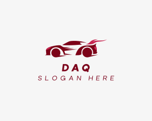 Driver - Red Supercar Vehicle logo design