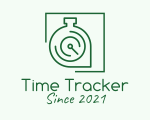 Stopwatch Tracker Pin   logo design