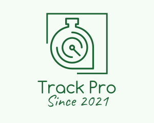 Tracker - Stopwatch Tracker Pin logo design