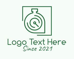 Location Pin - Stopwatch Tracker Pin logo design