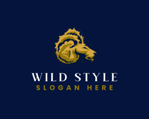 Wild Afro Lion logo design