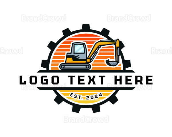 Construction Quarry Digger Logo