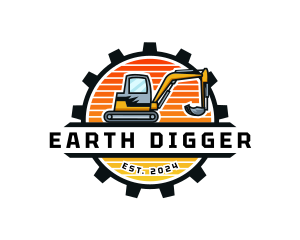 Digger - Construction Quarry Digger logo design