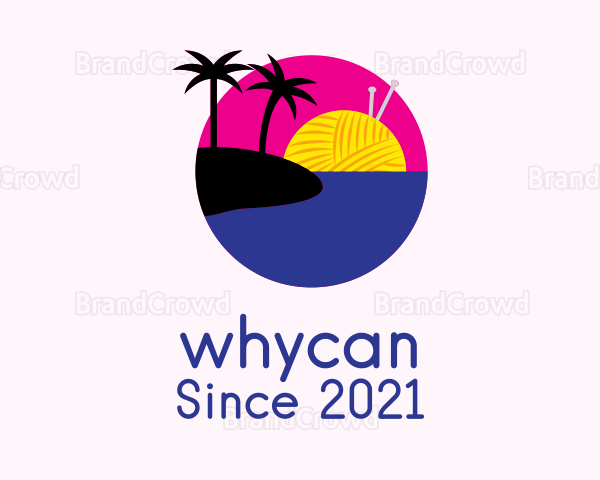 Knitting Beach Island Logo