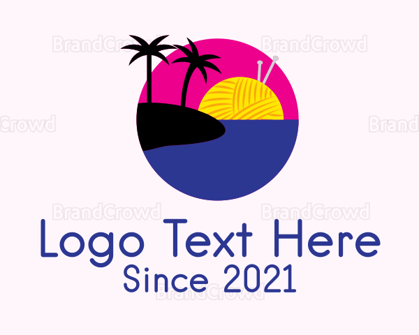 Knitting Beach Island Logo