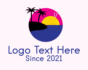 Holiday - Knitting Beach Island logo design