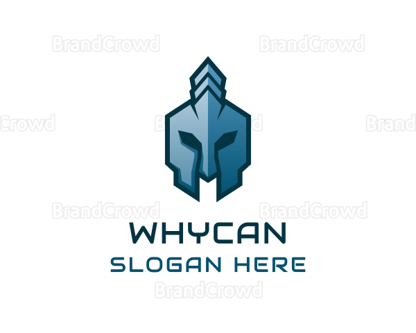 Blue Spartan Helmet Logo