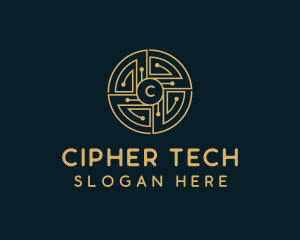 Cryptography - Bitcoin Digital Tech logo design