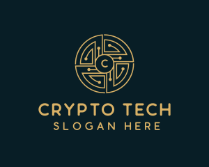 Blockchain - Bitcoin Digital Tech logo design