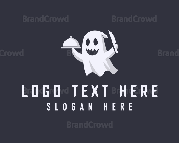 Scary Ghost Cook Logo