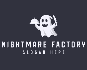 Scary Ghost Cook logo design