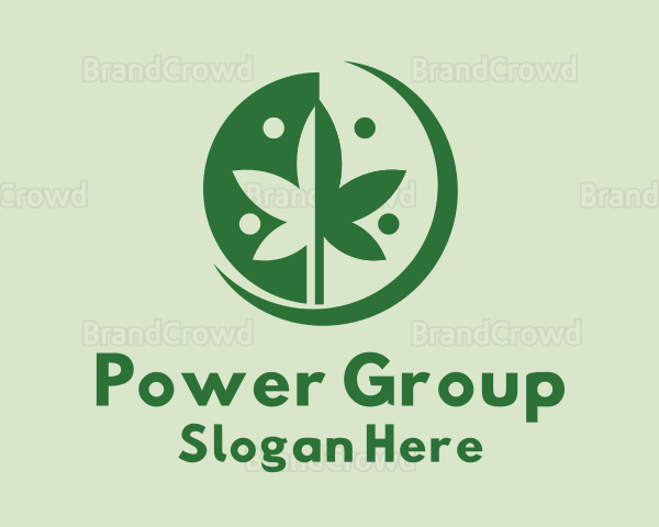 Green Cannabis Weed Logo