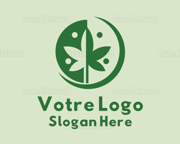Green Cannabis Weed Logo