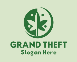 Green Cannabis Weed  Logo