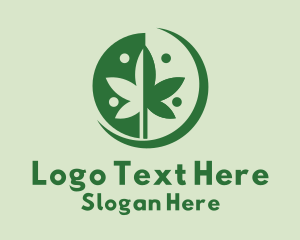 Green Cannabis Weed  Logo