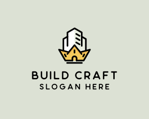 Crown Building Property logo design