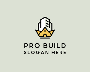 Crown Building Property logo design