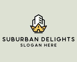 Suburban - Crown Building Property logo design
