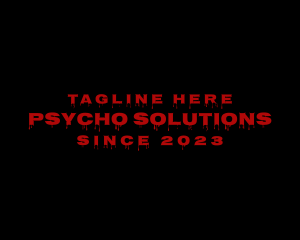 Psycho - Bloody Horror Business logo design