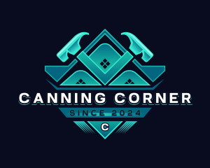 Carpentry Construction Hammer logo design