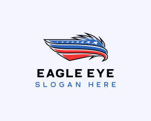 Patriotic American Eagle logo design