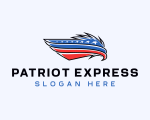 Patriotic American Eagle logo design