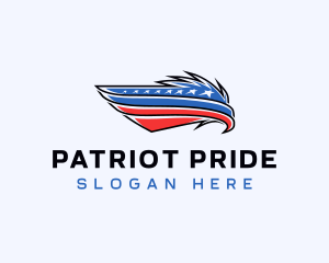 Patriotic American Eagle logo design