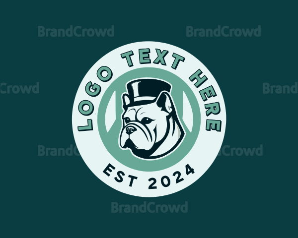 Bulldog Dog Grooming Logo