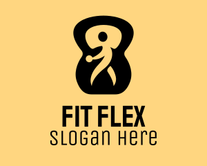 Fitness Trainer Kettlebell logo design