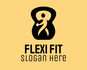 Fitness Trainer Kettlebell logo design