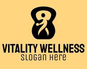 Healthy Lifestyle - Fitness Trainer Kettlebell logo design