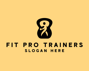 Fitness Trainer Kettlebell logo design