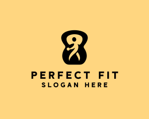 Fitness Trainer Kettlebell logo design