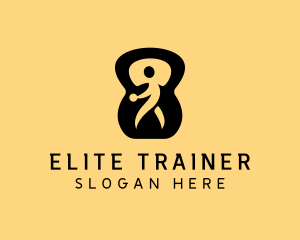 Fitness Trainer Kettlebell logo design