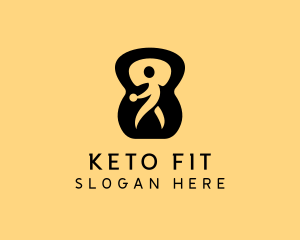 Fitness Trainer Kettlebell logo design