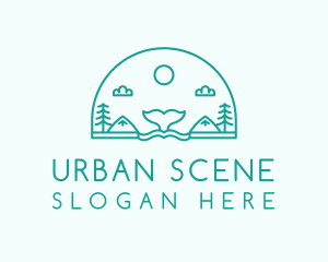 Scene - Nature Whale Travel Tour logo design