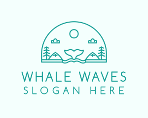 Nature Whale Travel Tour logo design