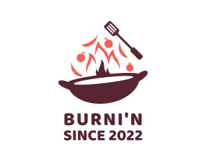 Stir Fry Cooking logo design