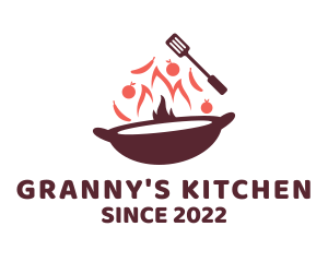 Stir Fry Cooking logo design