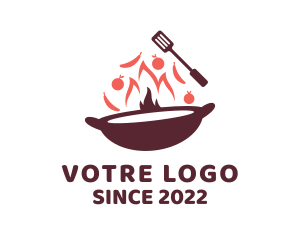 Cooking - Stir Fry Cooking logo design