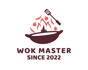 Wok - Stir Fry Cooking logo design