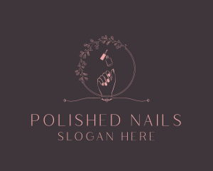 Floral Manicure Salon logo design