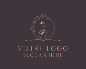 Makeup - Floral Manicure Salon logo design