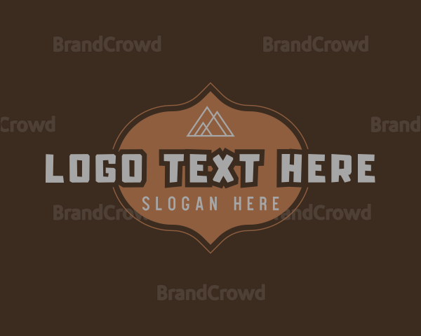 Modern Brown Mountain Logo