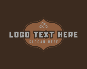 Woodsman - Modern Brown Mountain logo design