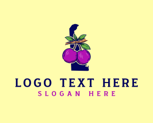 Thimbleberry - Fruit Plum Delaware logo design