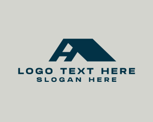 Residential - Roofing Roof Letter A logo design