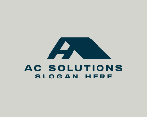 Roofing Roof Letter A  logo design